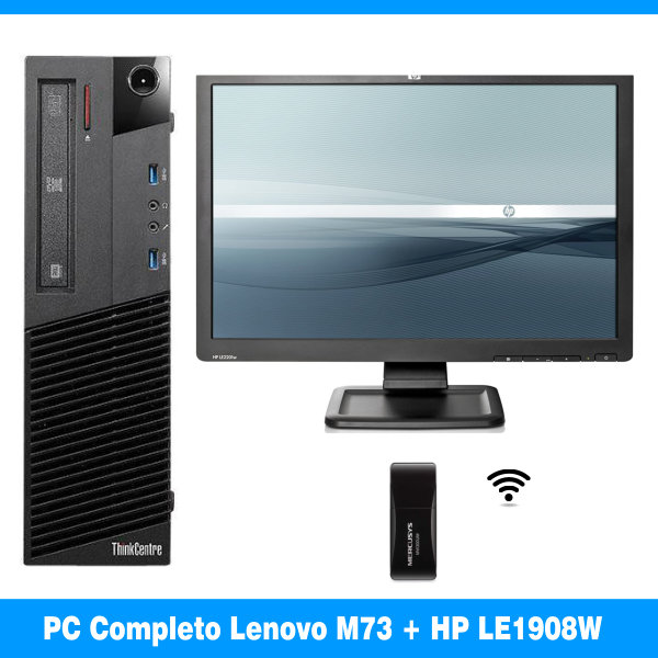 PC COMPLETO LENOVO M73 + MONITOR HP LE19080W